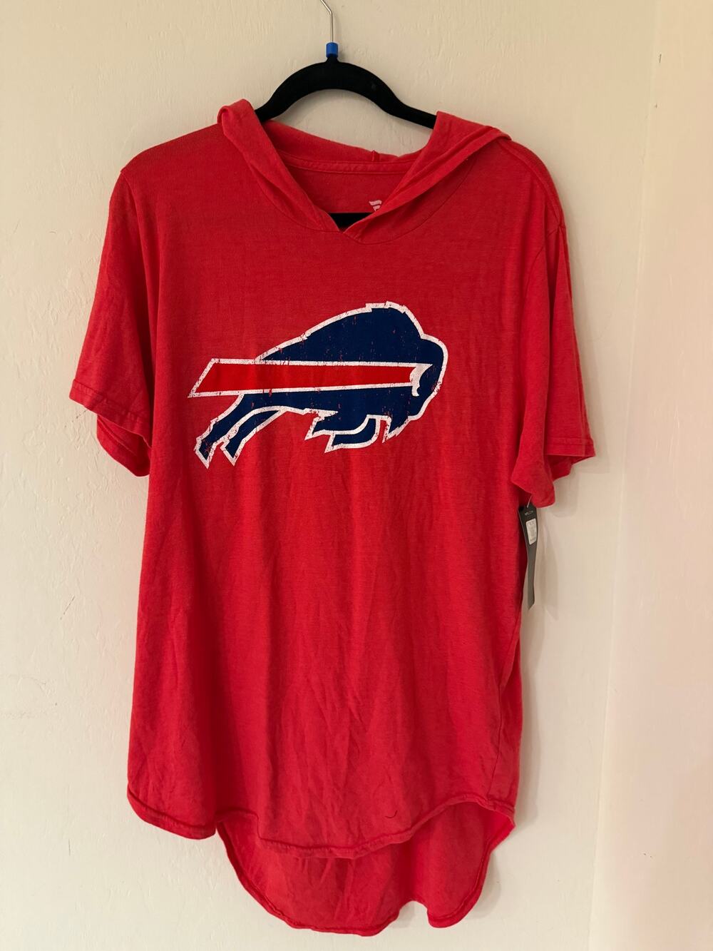Stefon Diggs Buffalo Bills Women's Fanatics DISTRESSED Hoodie Shirt-Large NWOT